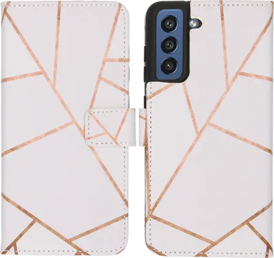 Produktbild von imoshion Design TPU Klapphülle Samsung Galaxy S21 FE - White Graphic