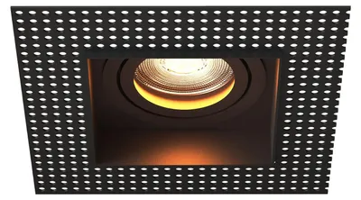 Produktbild von Ledvion LED Einbaustrahler Quadratisch Schwarz dimmbar 3W Warmweiss