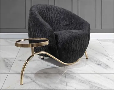 Produktbild von Schwarzer Clubsessel Designer Cocktailsessel Moderner Einsitzer Sessel