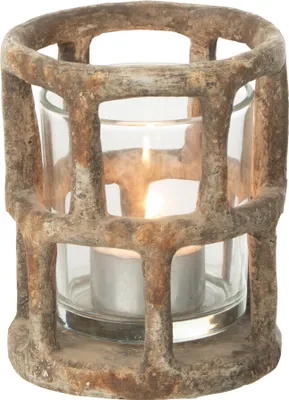 Obrázok produktu pre Windlicht Antik  Polyresin/Glas Small