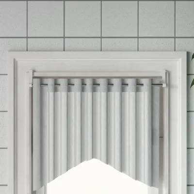 Immagine prodotto di "2024 "Binari per tende moderne 2 pz. Bianco e argento 60-105 cm Tegole da terrazzo design alluminio 5613303