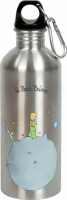 Immagine prodotto di Könitz Flasche Cool Bottle - Le Petit Prince, Thermoflasche, Outdoorflasche, Doppelwandig mit Verschluss, Edelstahl, Silbern, 600 ml, 11 9 244 1365