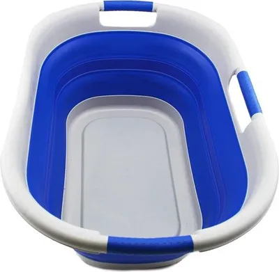 Productafbeelding van Opvouwbare wasmand van kunststof - 40 l - Inklapbare pop-up opbergcontainer/organizer - Draagbare wasmand - Ruimtebesparende wasmand (1