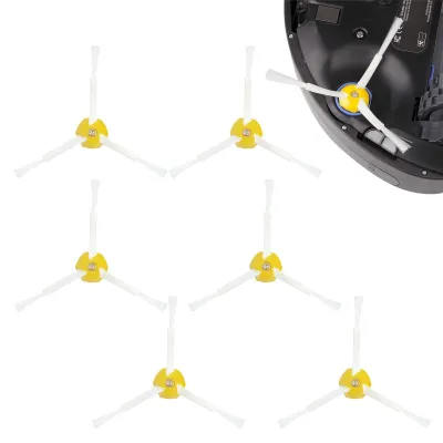 Productafbeelding van Vervangingszijborstels - set van 6 - reinigingsaccessoires voor robotstofzuigers - met 3 armen