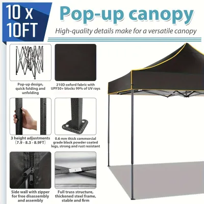 Produktbild von Pop-up-Zelt - Faltzelt - Partyzelt - Gartenpavillon - 3,05 x 3,05 Meter