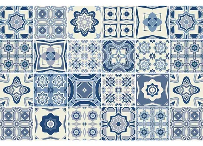 Produktbild von Selbstklebende Fliesenaufkleber für Küche und Bad – 24 Azulejos Miguela Zementfliesenaufkleber – 24 Aufkleber 15 x 15 cm