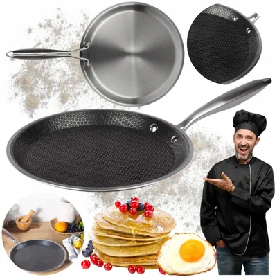 Produktbild von Edenberg Edelstahl Pfannkuchenpfanne Antihaft Induktion 28cm