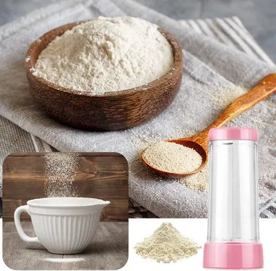 Productafbeelding van Ibenzoa® roze poedersuiker- en bakpoeder shaker, roestvrij staal, 8,5 x 19 cm, kunststof deksel, fijnmazig zeefje