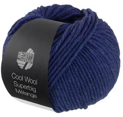Produktbild von Lana Grossa - Cool Wool Superbig Melange 0208 dunkelblau meliert