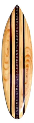 Produktbild von Deko Surfboard aus Holz mit Airbrush-Design, 80 cm