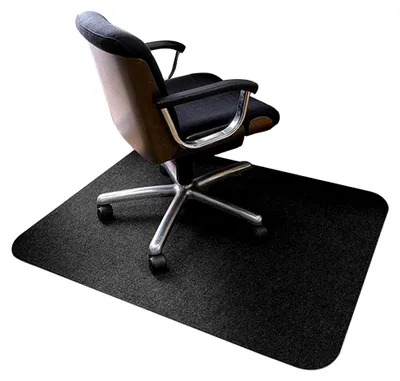 Produktbild von 90 x 120 cm, Bürostuhlunterlage, Bodenschutzmatte für Laminat, Parkett und Hartböden (Schwarz)