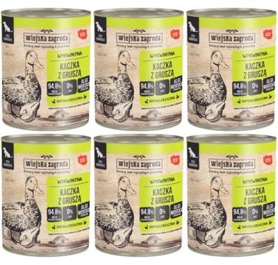 Zdjęcie produktu dla Wiejska Zagroda mokra karma dla psa kaczka gruszka 6x800g