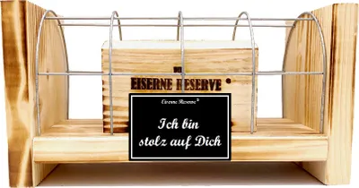 Produktbild von Ich bin stolz auf Dich - Eiserne Reserve Gitterbox Geldgeschenk Ich bin stolz auf Dich