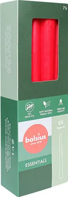 Image de Bougies pointues, rouge tendre, BOLSIUS Essentials, 24/245 mm, durée de combustion env. 7h, 8 pièces par emballage