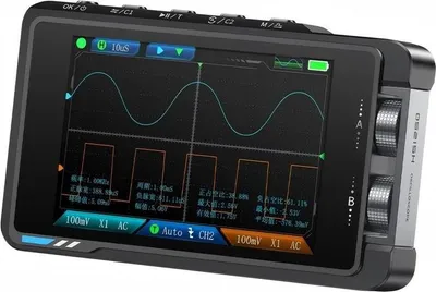 Obrázek produktu pro FNIRSI DS215H ruční digitální osciloskop a generátor signálu 2v1, dvoukanálový, 50 MHz, 250 MS/s