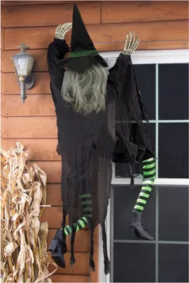 Produktbild von Fassadenkletter Hexe 152 cm als gruselige Dekofigur für Halloween & Walpurgisnacht