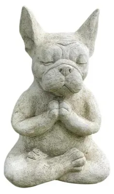 Meditierender Buddha-Hund aus Harz, Yoga-Zen-Figur, 15 cm
