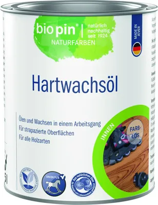 Produktbild von Biopin Naturfarben Hartwachsöl 750 ml farblos