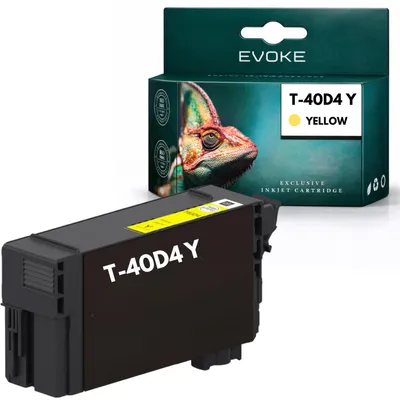 Immagine prodotto di Evoke-Tinte, compatibile con la stampante Epson T40D4 C13T40D440, colore giallo, capacità 60 ml, compatibile con i modelli SureColor SC-T2100, T3100, T3100M, T3100N e T5100