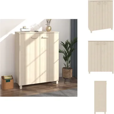 Produktbild von vidaXL Schuhschrank HAMAR Honigbraun 85x40x108 cm Massivholz Kiefer -  Schuhregale & -schränke
