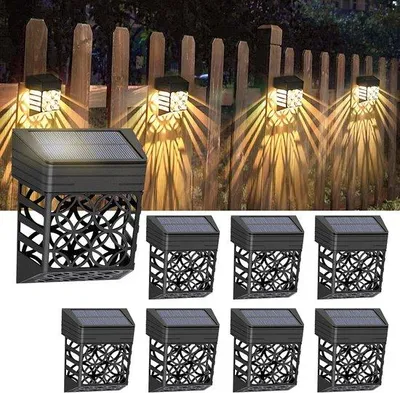 Immagine prodotto di Applique da esterno, set da 8 pezzi, impermeabili, illuminazione da esterno, LED bianco caldo, per terrazze, giardini, scale, sentieri e vialetti