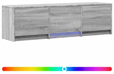 Produktbild von Fernsehschrank mit LED mit LED Graues Sonoma 140 x 34 x 40 cm