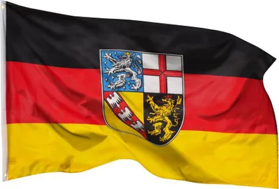 Produktbild von PHENO FLAGS Saarland Flagge 90 x 150 cm Saarländische Fahne Bundesland 2 Ösen