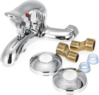 Immagine prodotto di Rubinetto triplo montato a parete bagno vasca doccia bacino rubinetto acqua miscelatore lega di zinco
