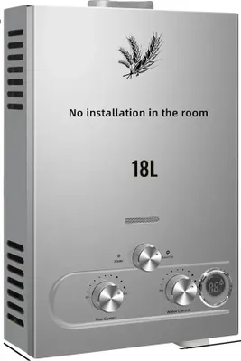 Obrázek produktu pro Ohřívač vody VEVOR na LPG, objem 6 l až 18 l, nastavitelná teplota vody, 36 kW 18 l