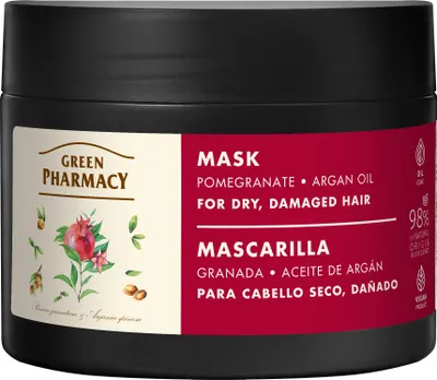 Obrázok produktu pre Green Pharmacy Maska na vlasy s granátovým jablkom a arganovým olejom 300 ml