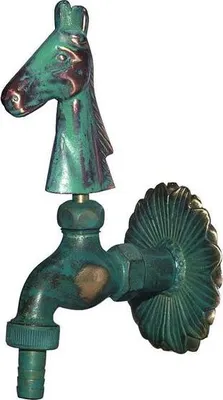 Produktbild von Schlösser Armaturen NOSTALGIE-AUSLAUFVENTIL, MIT SV MOTIV:PFERD, DN15, 1/2", MS-PATIN.