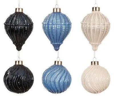 Productafbeelding van Kerstbal glas d8cm a6 Decoris
