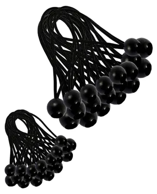 Produktbild von 30 Stück Planenspanner, Spanngummis mit Kugel 12 cm + 18 cm, Gummispanner für Zelte, Planen, Pavillons