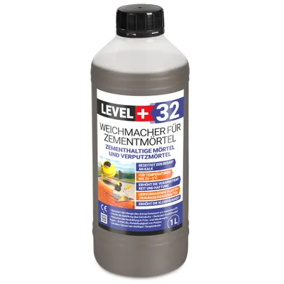 Produktbild von Weichmacher für Mörtel 1L, ersetzt Kalk in Mauer- und Putzmörteln, Plastifizierer für Zementmörtel und Putz RM32