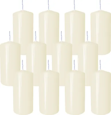 Produktbild von 12 Stumpen Kerzen 60x120mm creme