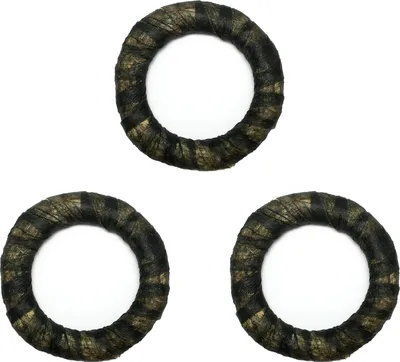 Produktbild von 3x DekoPrinz Vlies Strohkranz Ø 33cm / 5cm Strohrömer Rohling Adventskranz Türkranz Kranz Strohring