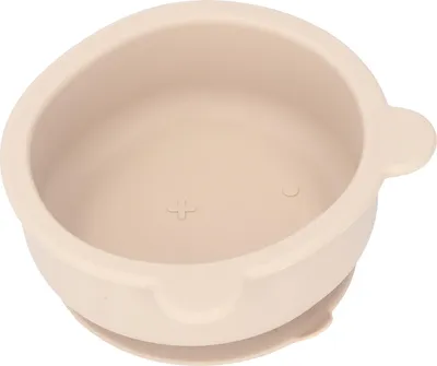 Produktbild von Babyschale aus lebensmittelechtem Silikon, Cartoon-Bärenform, Kleinkindschalen mit Saugnapf, für Babys, Kinder, Kleinkinder, Beige