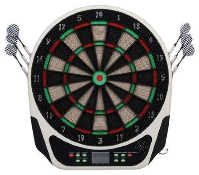 Immagine prodotto di Bersaglio Elettronico Digitale 44x50x3,2 cm fino a 8 Giocatori con Schermo a LED Bianco