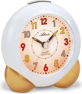 Produktbild von Atlanta 1733/12 Wecker für Kinder Quarz analog Kinderwecker orange leise