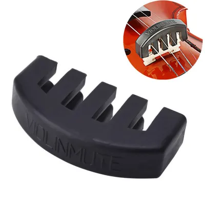 Produktbild von INF Violin-Stummschaltung für leises Üben - Gummi-Übungsdämpfer für 4/4, 3/4, 1/2 Violinen