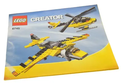 Produktbild von 1x Lego Bauanleitung Creator Airport Propeller Flugzeug Hubschrauber gelb 6745