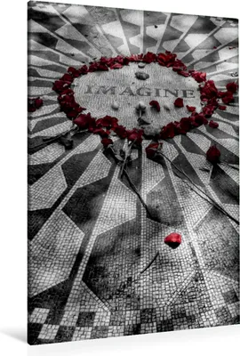 Produktbild von Calvendo Textil-Leinwand 80 cm x 120 cm hoch New York Strawberry Fields, Buchspies Carina; 7283345