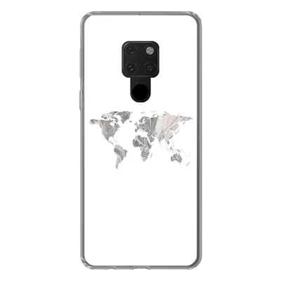 Produktbild von MuchoWow® Handyhülle Schutzhülle Hülle für Huawei P40 Lite Weltkarte - Muster - Schwarz Silikon Softcase Handy Hülle - Handy