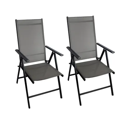Produktbild von CHILLROI Klappsessel Aluminium 2er Set Gartenstuhl klappbar Campingstuhl