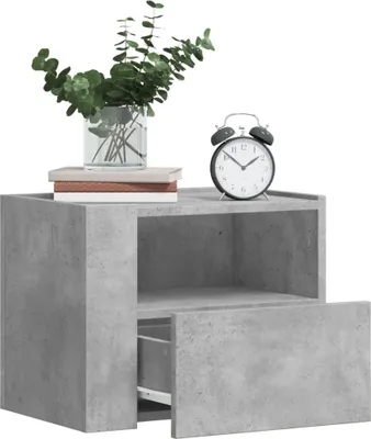 Produktbild von vidaXL Wand-Nachttische 2 Stk. Betongrau 45x30x35 cm