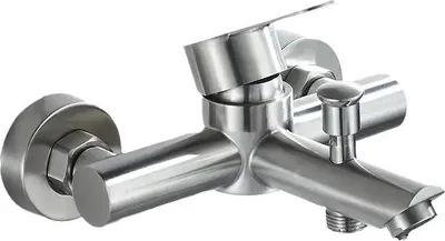 Immagine prodotto di Rubinetteria per bagno, finitura nera opaca, miscelatore acqua calda e fredda, spazzolato C