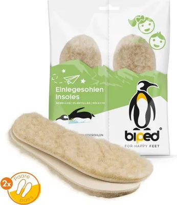 Produktbild von biped 2 Paar extra dicke Lammwoll Sohlen für Kinder z1021(24 - 25)