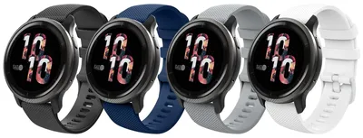 Image de Bracelet en silicone de 18 mm, compatible avec Garmin, disponible en plusieurs couleurs