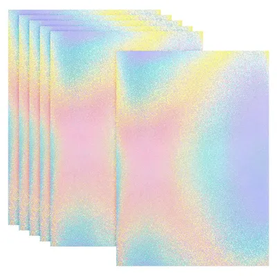 Holografisches Aufkleberpapier A4, 6 Blatt, Sesammuster