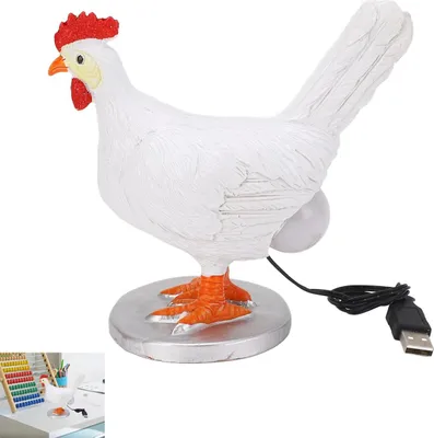 Produktbild von Huhn Lampe Lustig – LED Hühnerei Tischlampe aus Harz, Nachtlicht für Wohnzimmer, Schlafzimmer, lustige Dekoration